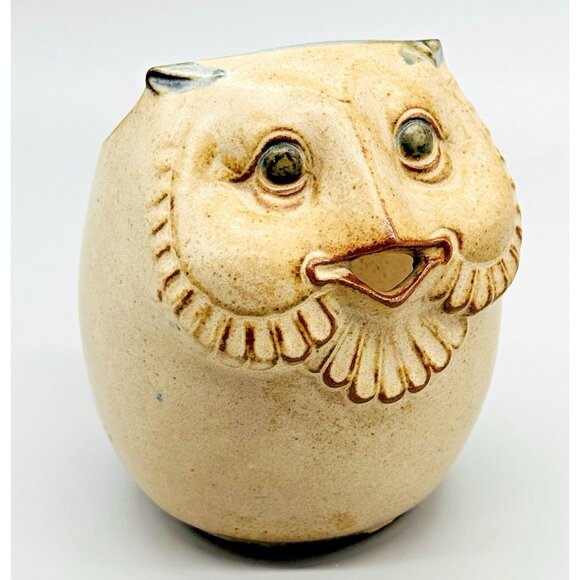 Japan Stoneware Owl Creamer Pitcher UCTCI 4.5 inch Stoneware Vintage 1960s - Picture 1 of 9